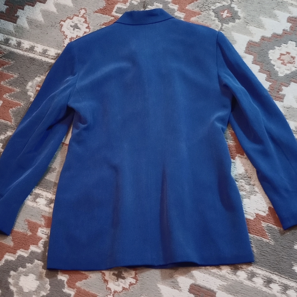 Silk Jacket, longline LARGE vintage 80s/90s blazer - Picture 2 of 9